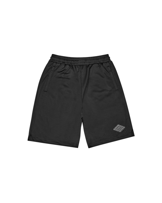 Rhombus Mesh Shorts Black