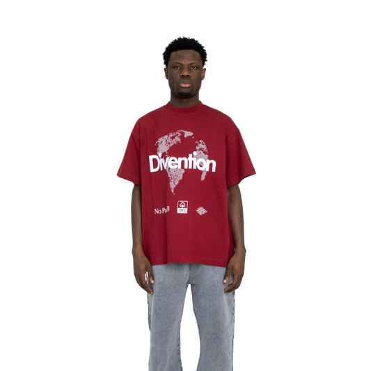 World T-Shirt Burgundy