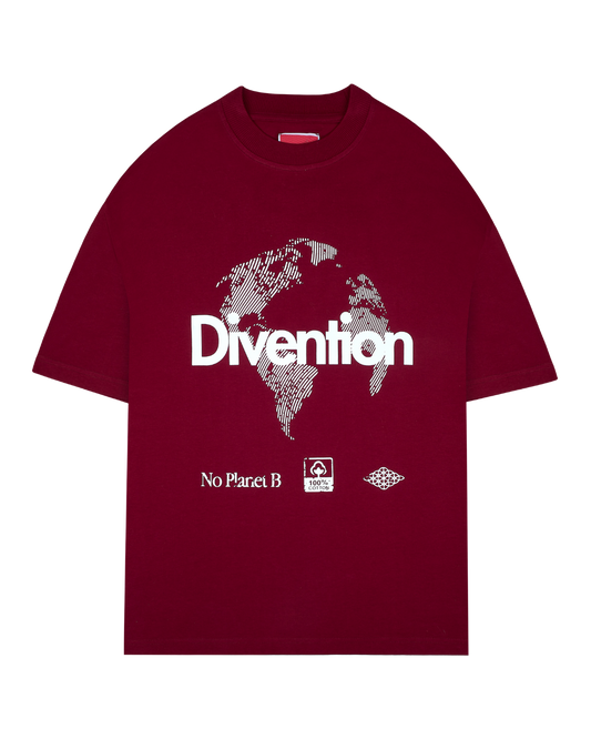 World T-Shirt Burgundy