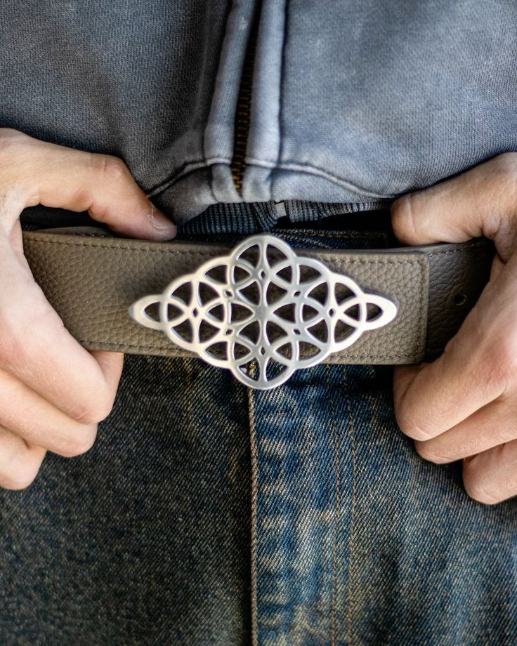 Rhombus Belt Ecru