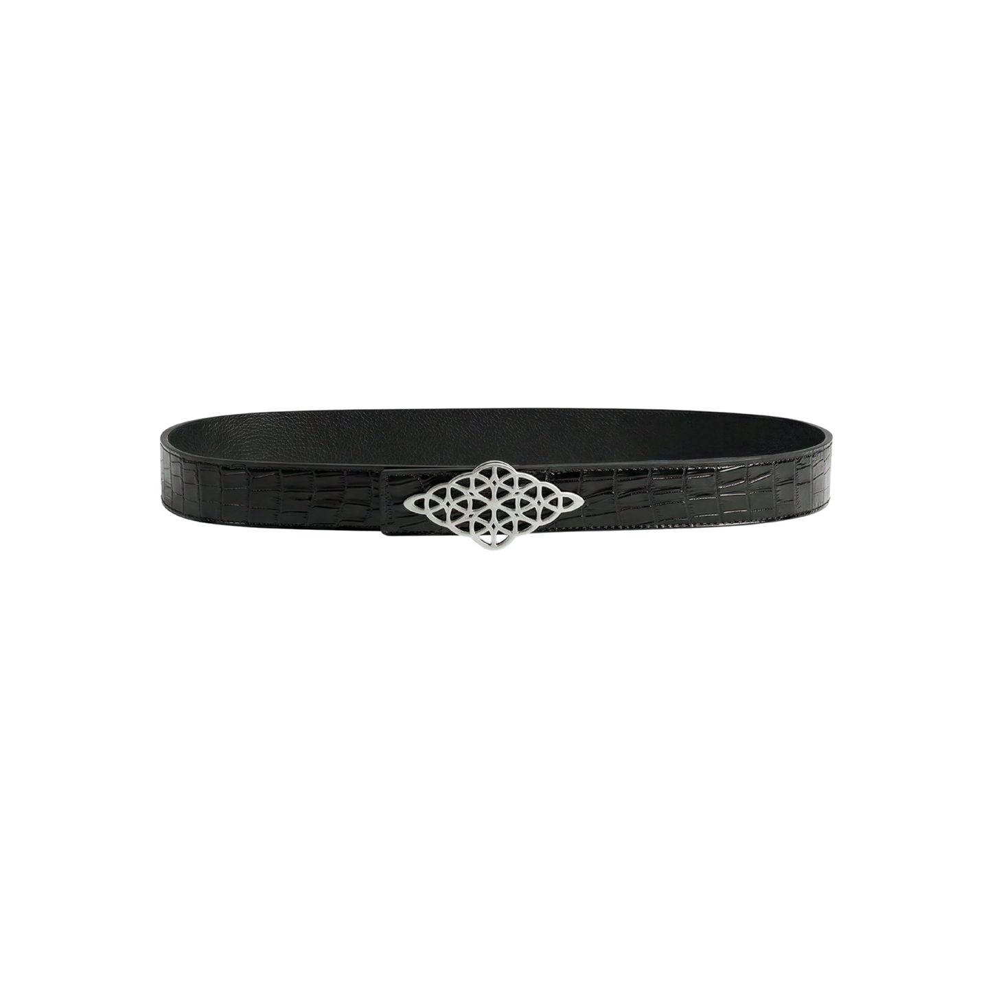 Rhombus Belt Croc Black