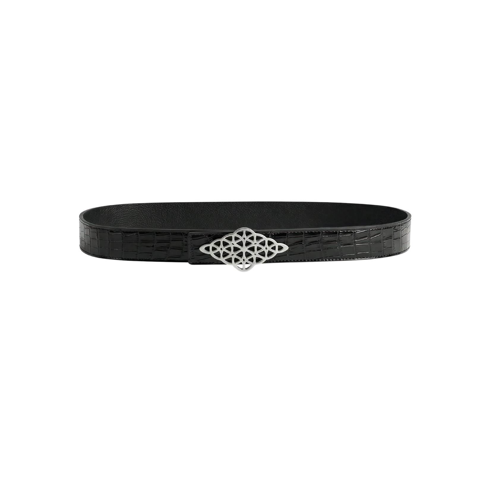 Rhombus Belt Croc Black
